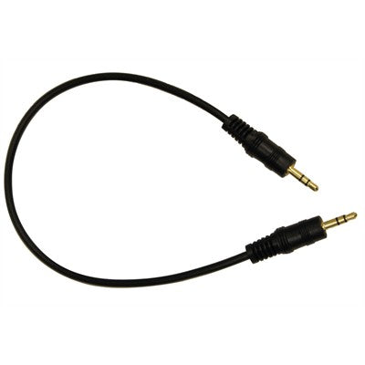 Audio Jack Cable 1 ft. Black 3.5mm Male Auxiliary Cord