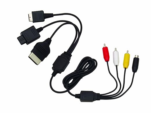 Mad Catz Universal AV S-Video Audio Cable PlayStation Xbox Nintendo