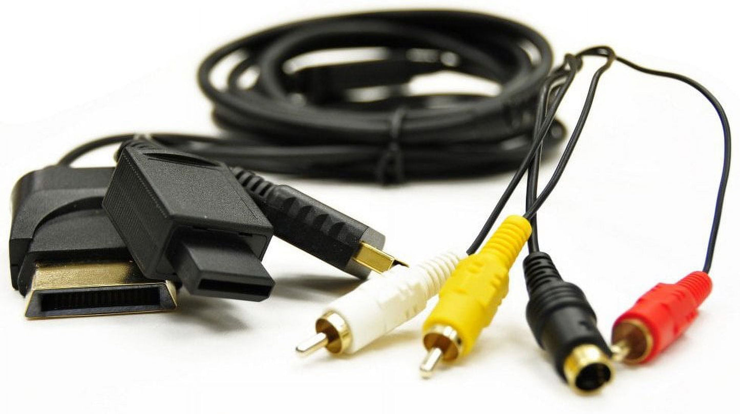 Generic Multi-Tap Audio Video A/V Cable for Xbox Original 360 Nintendo PS2