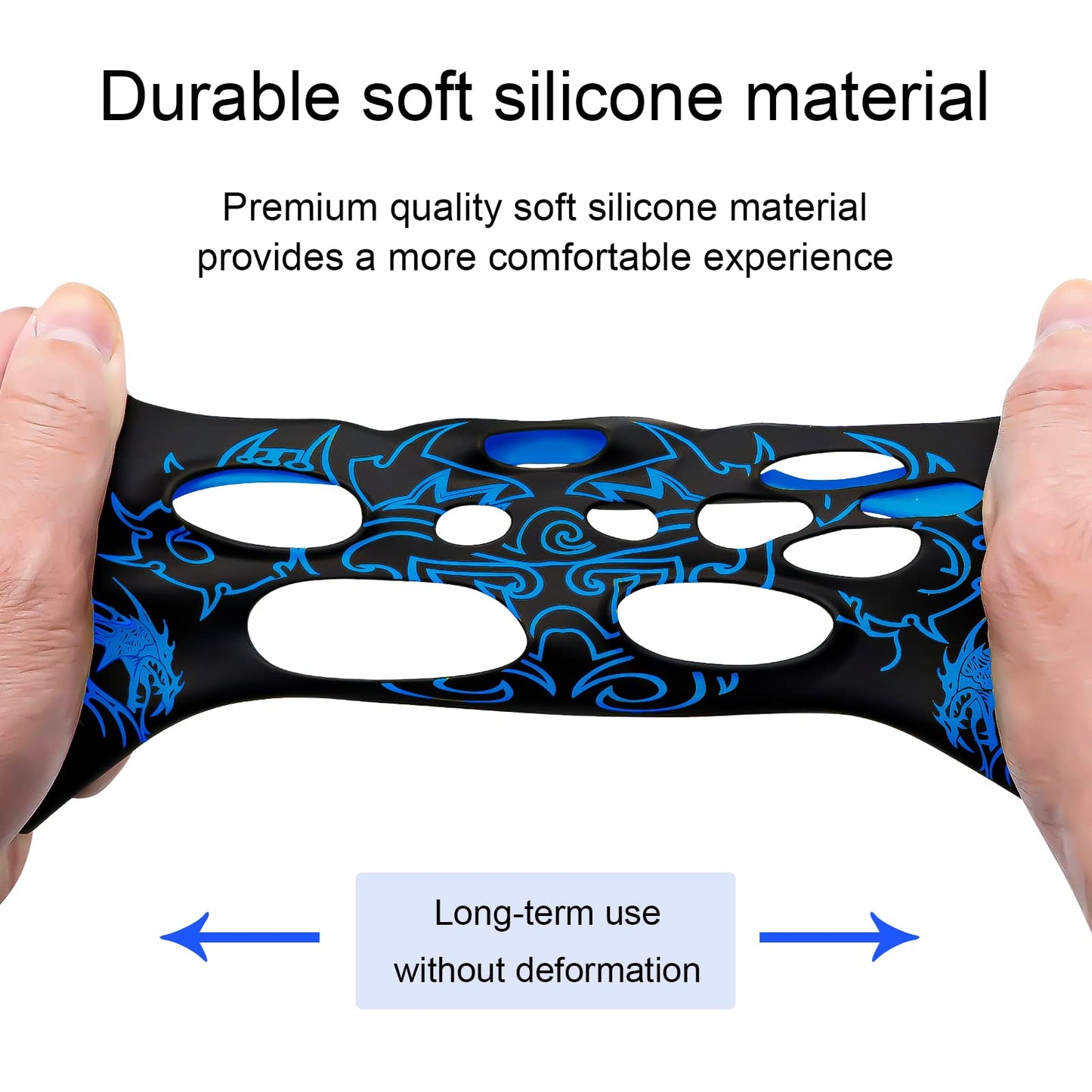 Xbox One Controller Silicone Skin - Black/Blue Dragons