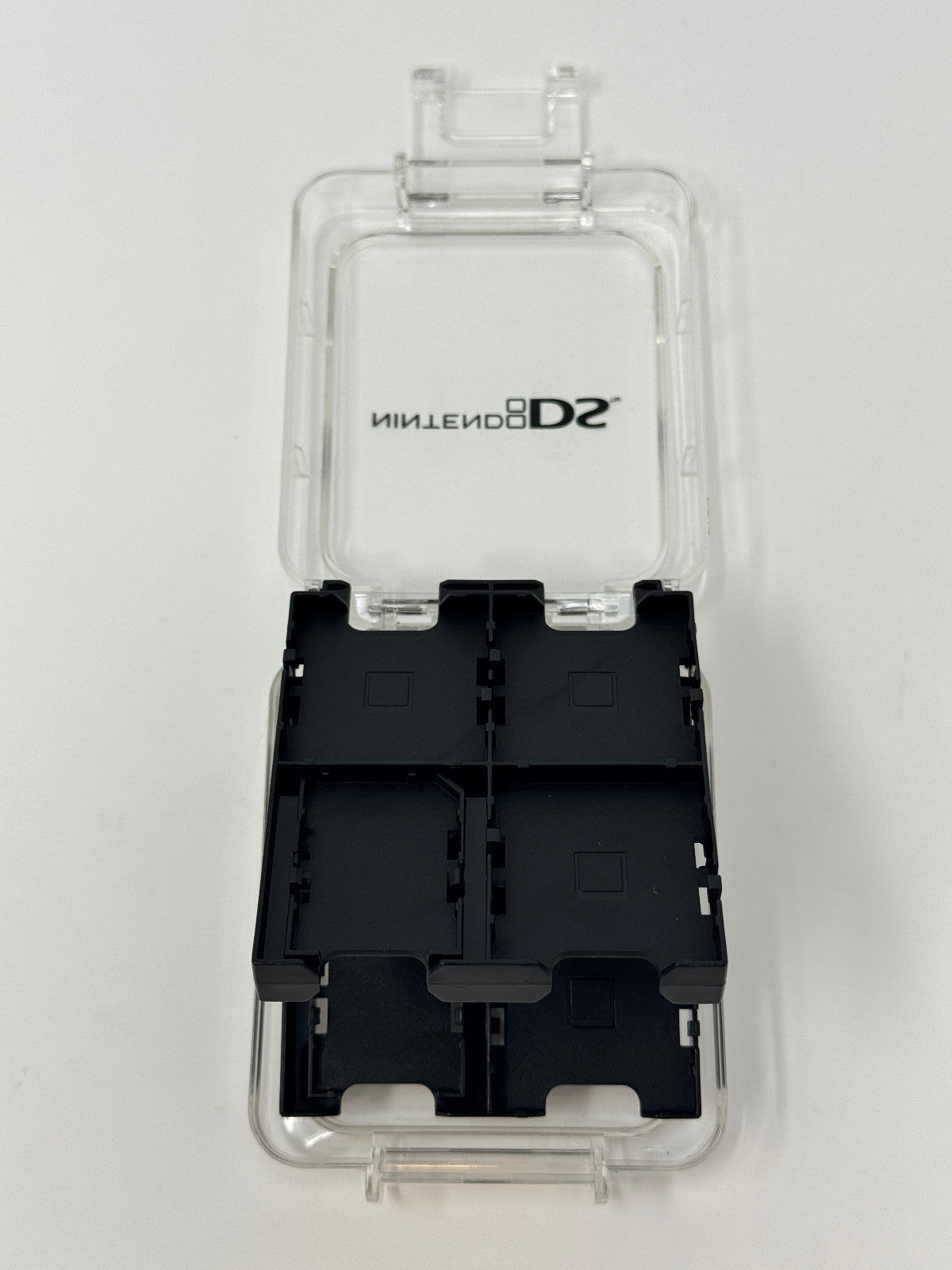 Official Nintendo DS Clear/Black Plastic 16 Slot Game Cartridge/SD Card Case
