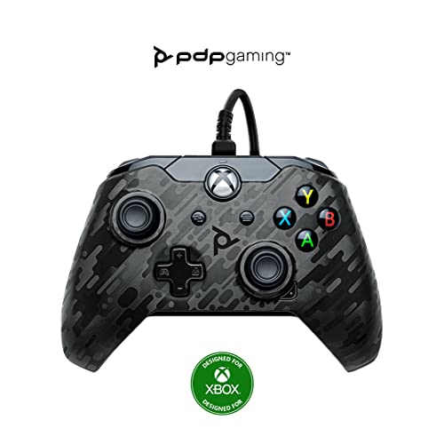 PDP Wired Game Controller for Xbox One/PC - Military Black Camo