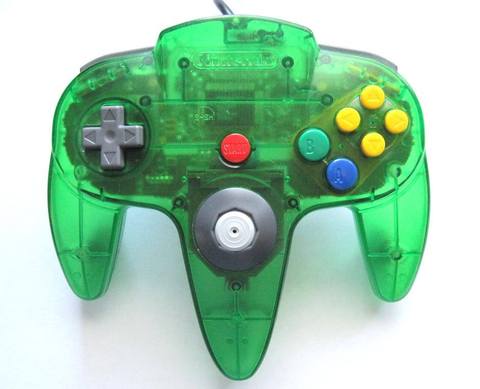 Nintendo 64 N64 Jungle Green Video Game Console with Matching Controller