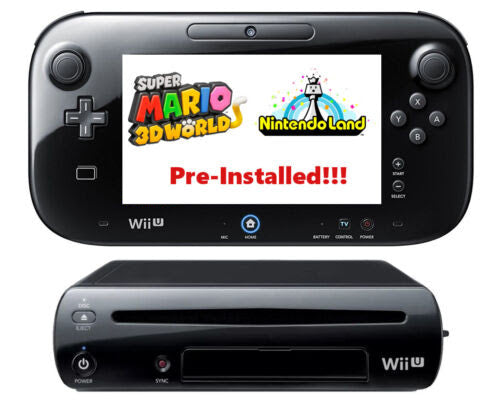 Nintendo Wii U 32GB Pre-Installed Mario 3DWorld, NintendoLand Bundle