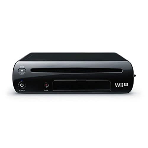 Nintendo Wii U Black Console 32GB Deluxe Gamepad Cables Sensor Bar