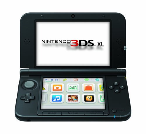 Nintendo 3DS XL Black with Super Mario 3D Land Game Cartridge Copy and Charger