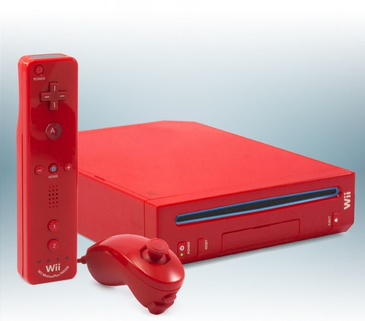 Nintendo Wii Console RVL-001 - Red with Motion Plus Controller