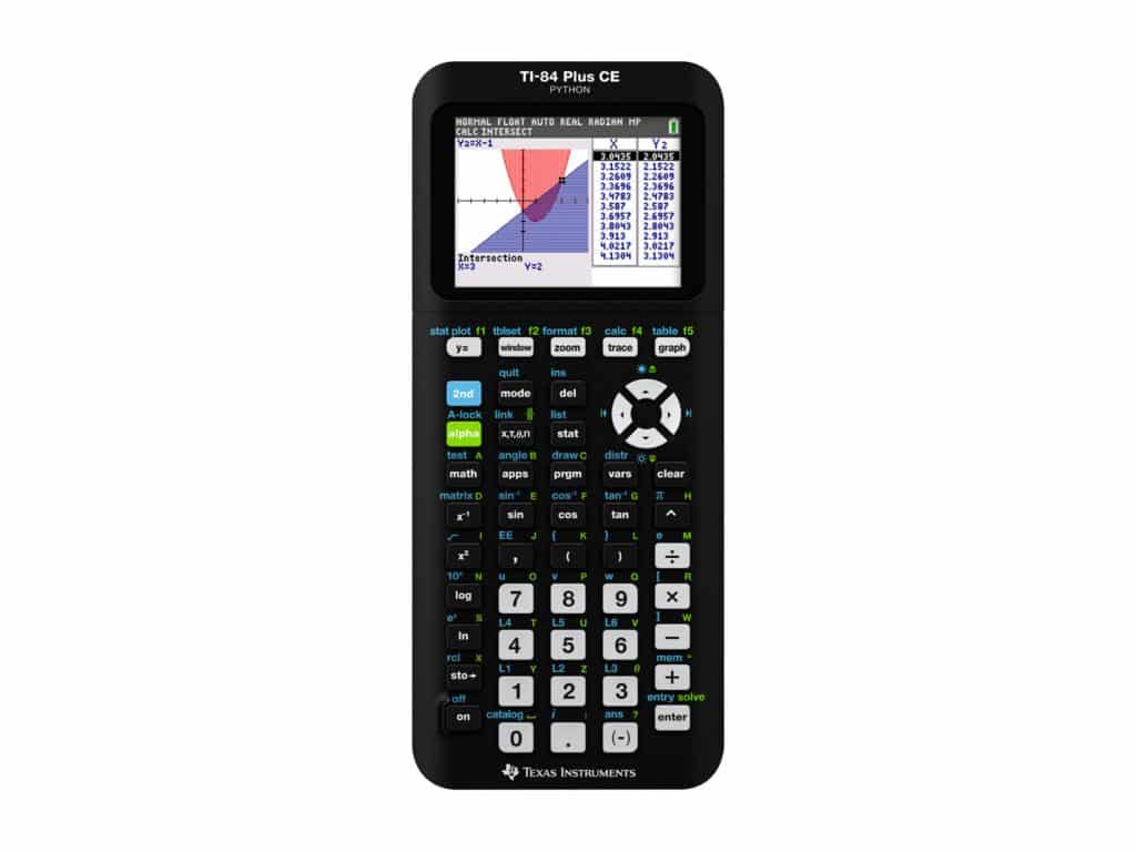 TI-84 Plus CE Graphing Calculator w/Python - Matte-matic Black