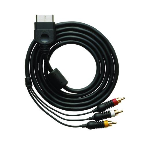 Original Microsoft XBOX Composite AV Cable Black Classic