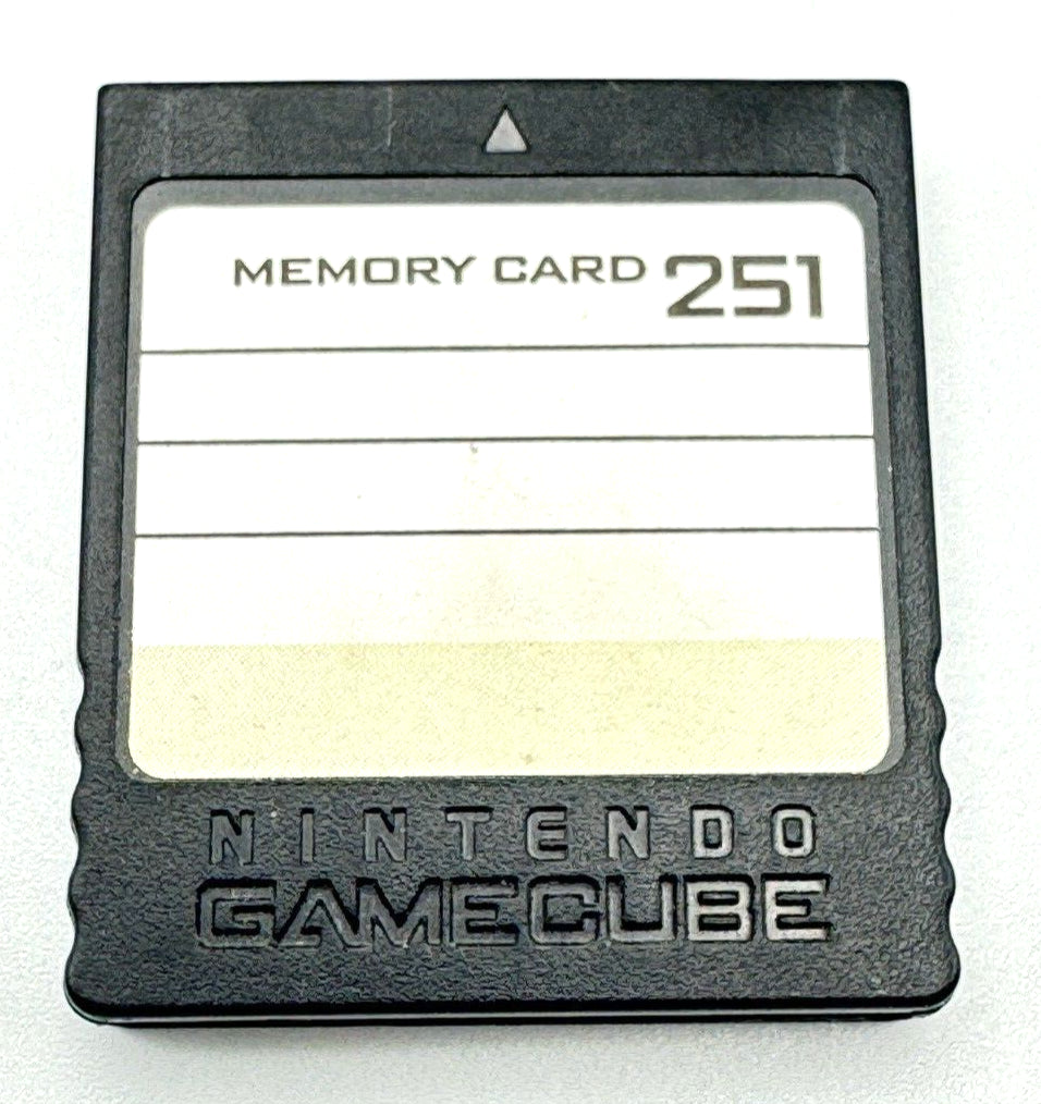 Official Nintendo Gamecube Memory Card 251 Blocks - Black - Save Games