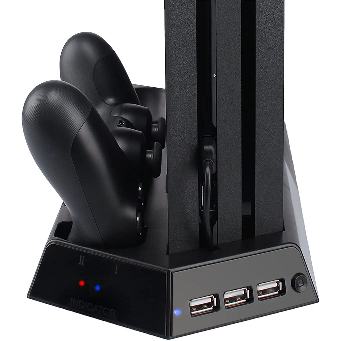 PS4 Pro Cooling Stand, Controller Charger, and USB Hub