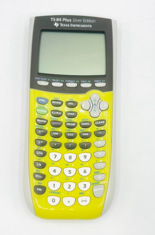 TI-84 Plus Silver Edition Graphing Calculator Neon Yellow