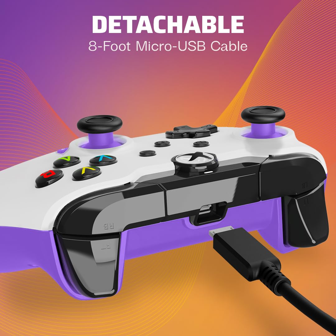 PDP Wired Controller: Kinetic White - Xbox Series X|S, Xbox One & Windows 10/11