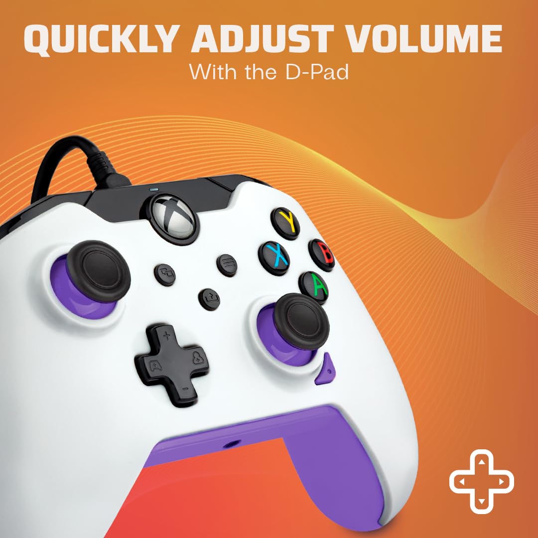 PDP Wired Controller: Kinetic White - Xbox Series X|S, Xbox One & Windows 10/11