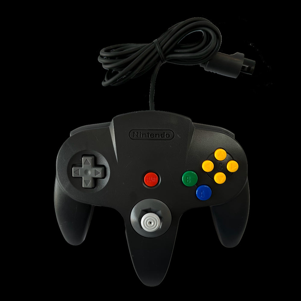 Nintendo 64 N64 Controller - Black - For N64 Video Game Console