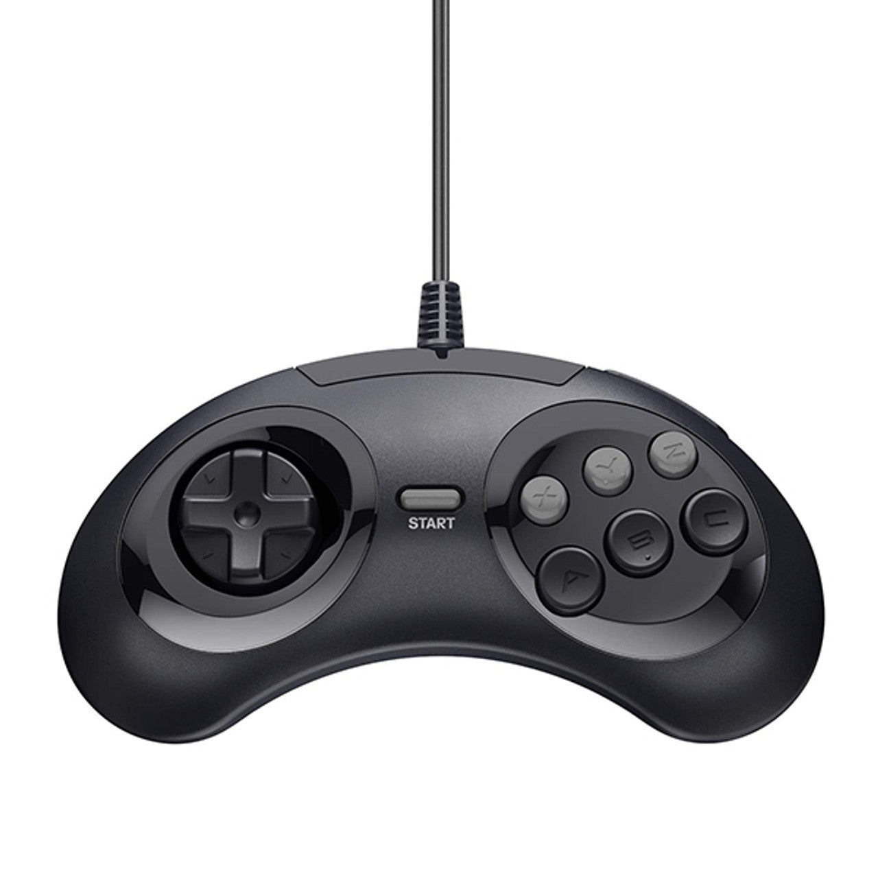 Generic 6-Button Wired Controller Pad for SEGA Genesis - Black