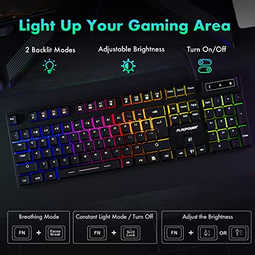 FLAGPOWER RGB Gaming Keyboard - Black