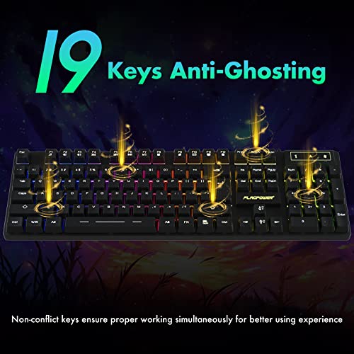 FLAGPOWER RGB Gaming Keyboard - Black
