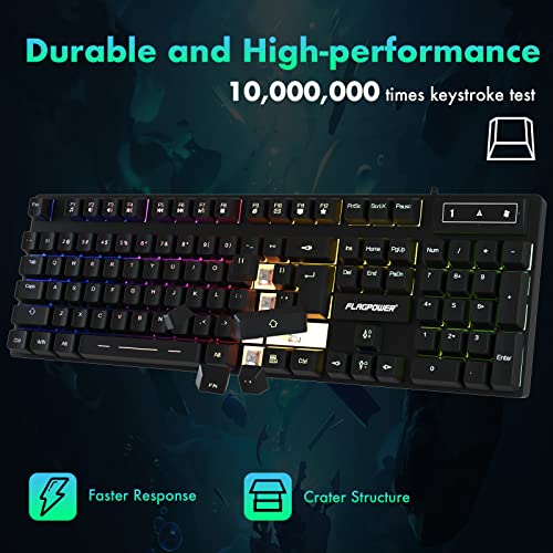 FLAGPOWER RGB Gaming Keyboard - Black