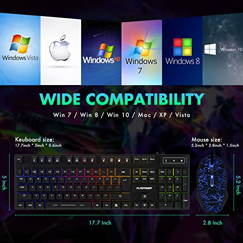 FLAGPOWER RGB Gaming Keyboard - Black