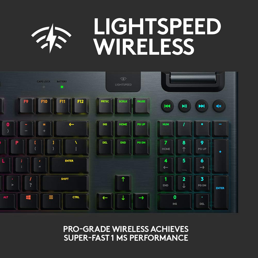 Logitech G915 LIGHTSPEED RGB Mechanical Gaming Keyboard [Tactile]