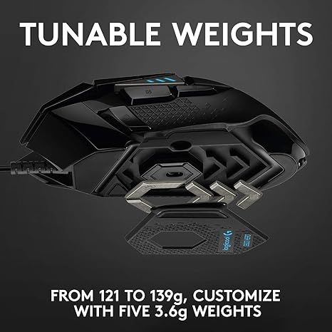 Logitech G502 HERO High Performance Wired Gaming Mouse - Black