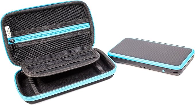Orzly Carry Case for Nintendo 'New' 2DS XL - Black/Aqua