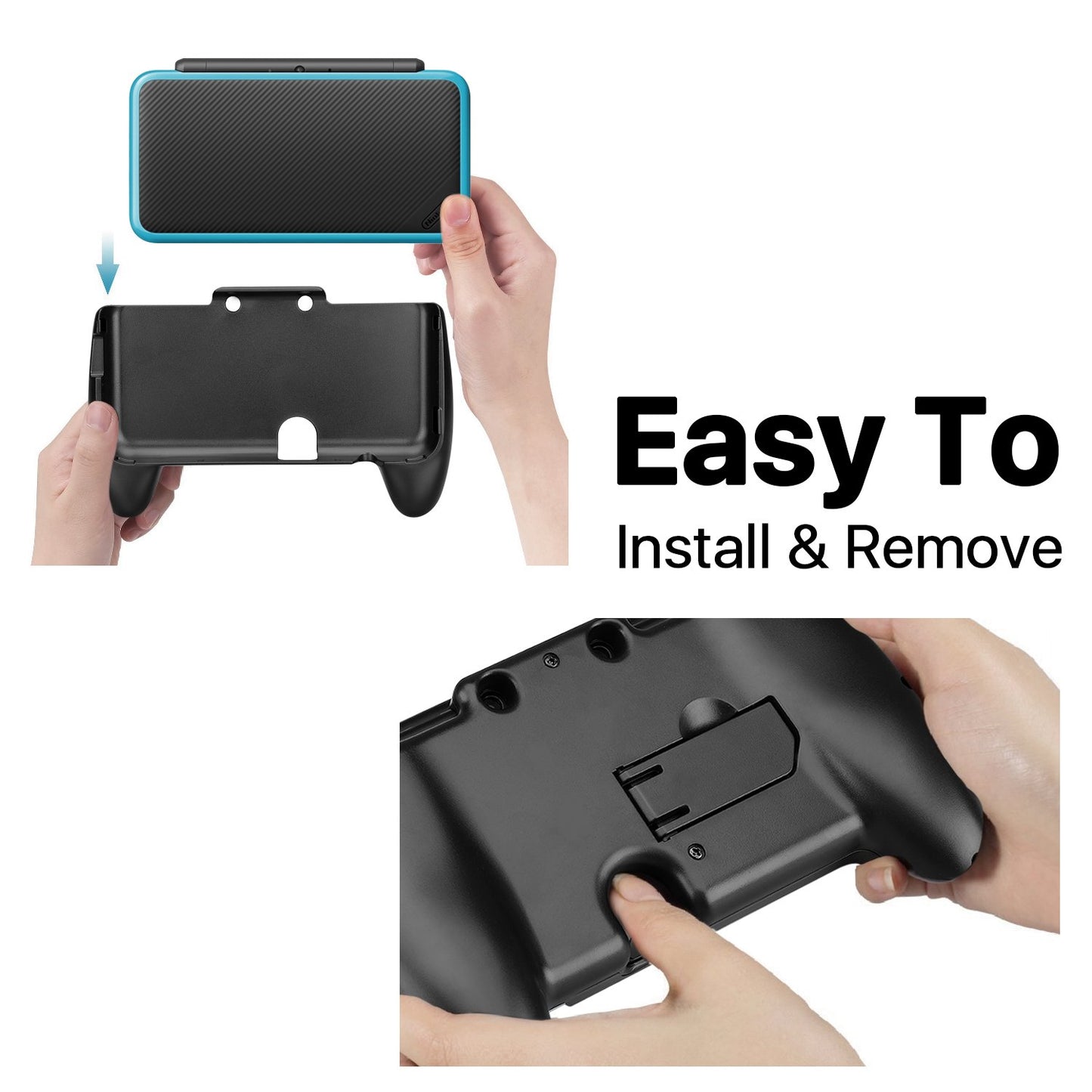 'New' Nintendo 2DS XL Ergonomic Hand Grip - Black