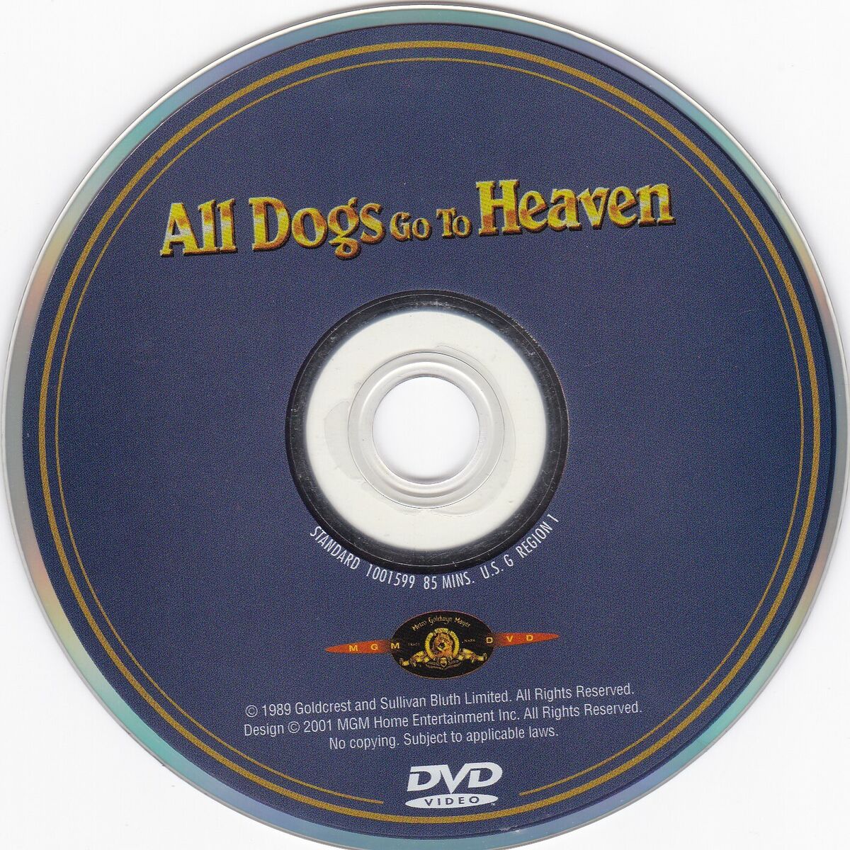 All Dogs Go to Heaven DVD [DISC ONLY]