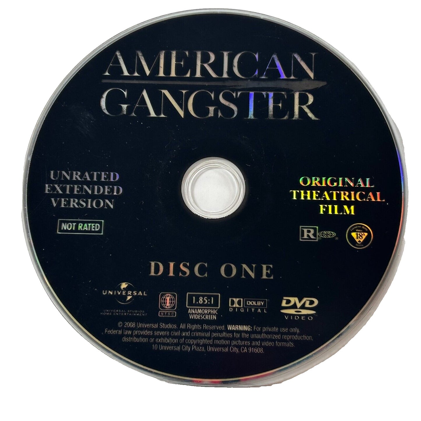 American Gangster Unrated Edition DVD [DISC 1 ONLY]