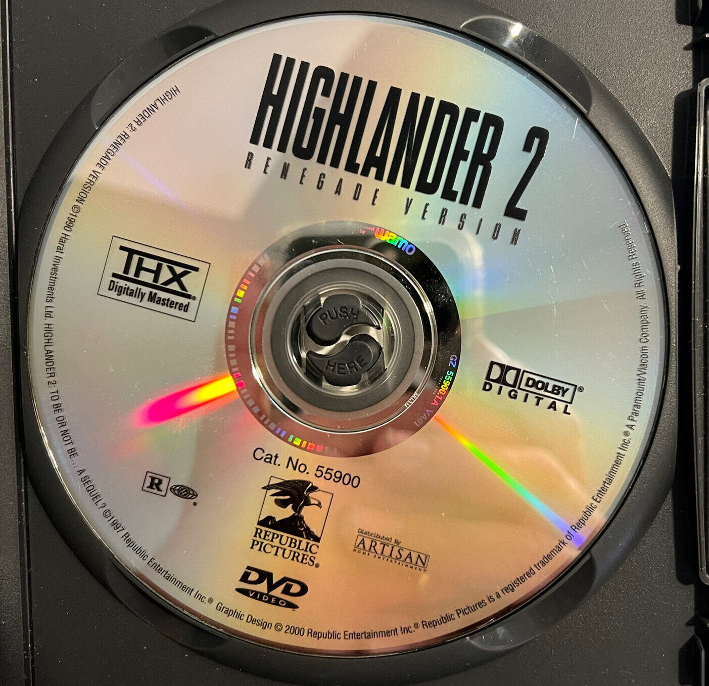 Highlander 2: Renegade Version DVD [DISC ONLY]