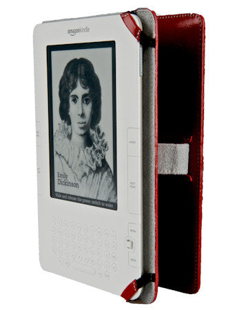 M-Edge Genuine Leather Prodigy and Platform Jacket for Kindle 2 - Red