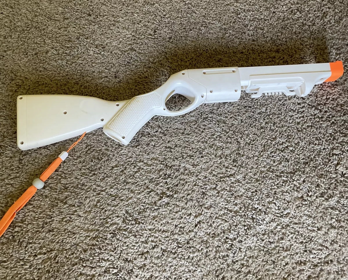 Nintendo Wii Gun Top Shot Shotgun Rifle Attachment White