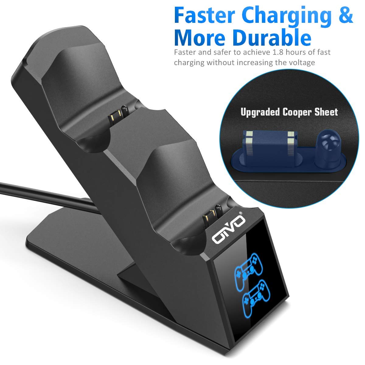 OIVO PS4 Dual Controller Charging Dock