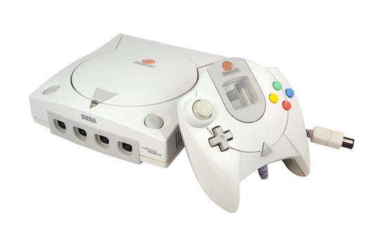 Sega Dreamcast White Console with Matching Controller and Cables