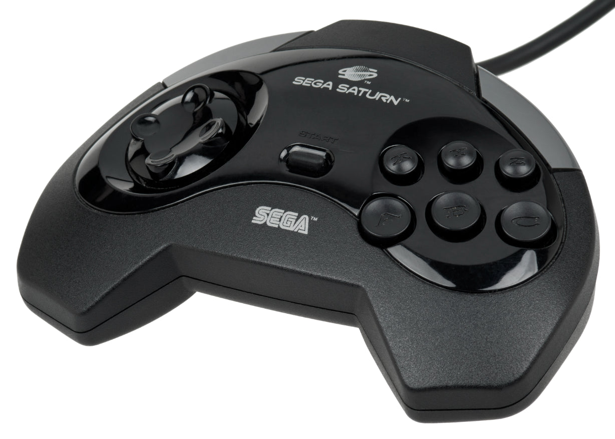 Sega Saturn System Video Game Console with Matching Controller and Cables
