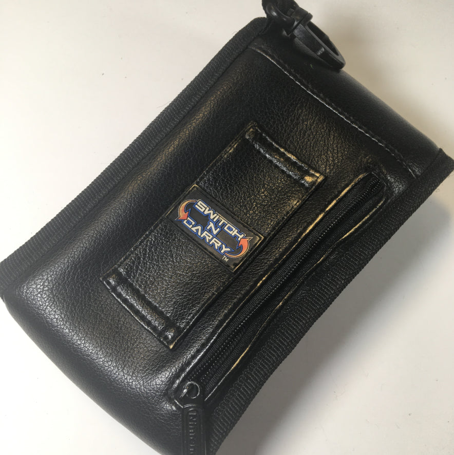 Black Leather Look Switch n Carry Nintendo DS Storage Bag / Case / Pouch