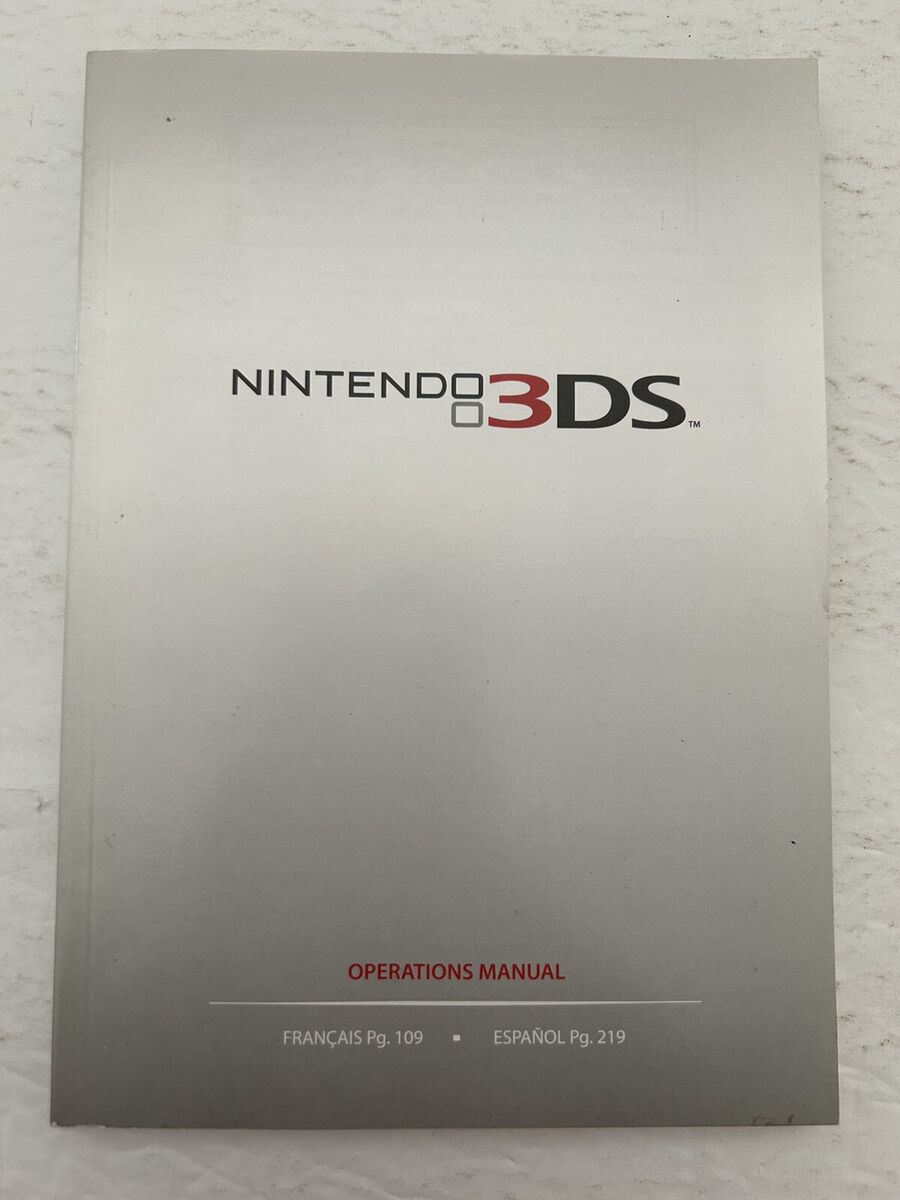 Nintendo 3DS Operation Manual