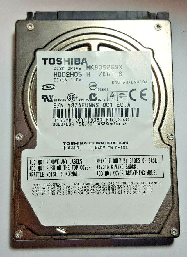 Sony PlayStation 3 PS3 HDD 80GB Hard Drive Toshiba 2.5' SATA HDD2HO5