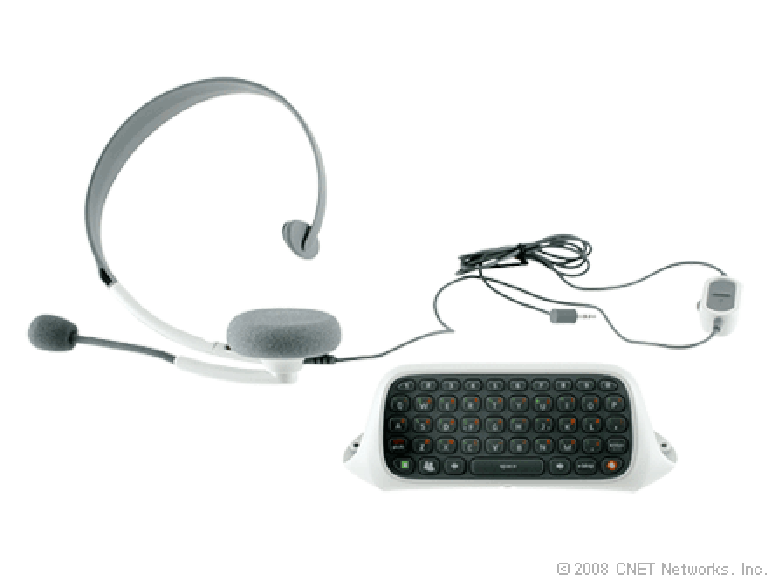 Microsoft Xbox 360 Messenger Kit ChatPad and Headset - White