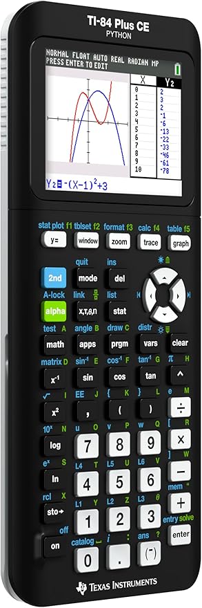 Texas Instruments TI-84 Plus CE Python Graphing Calculator - Matte-Matic Black