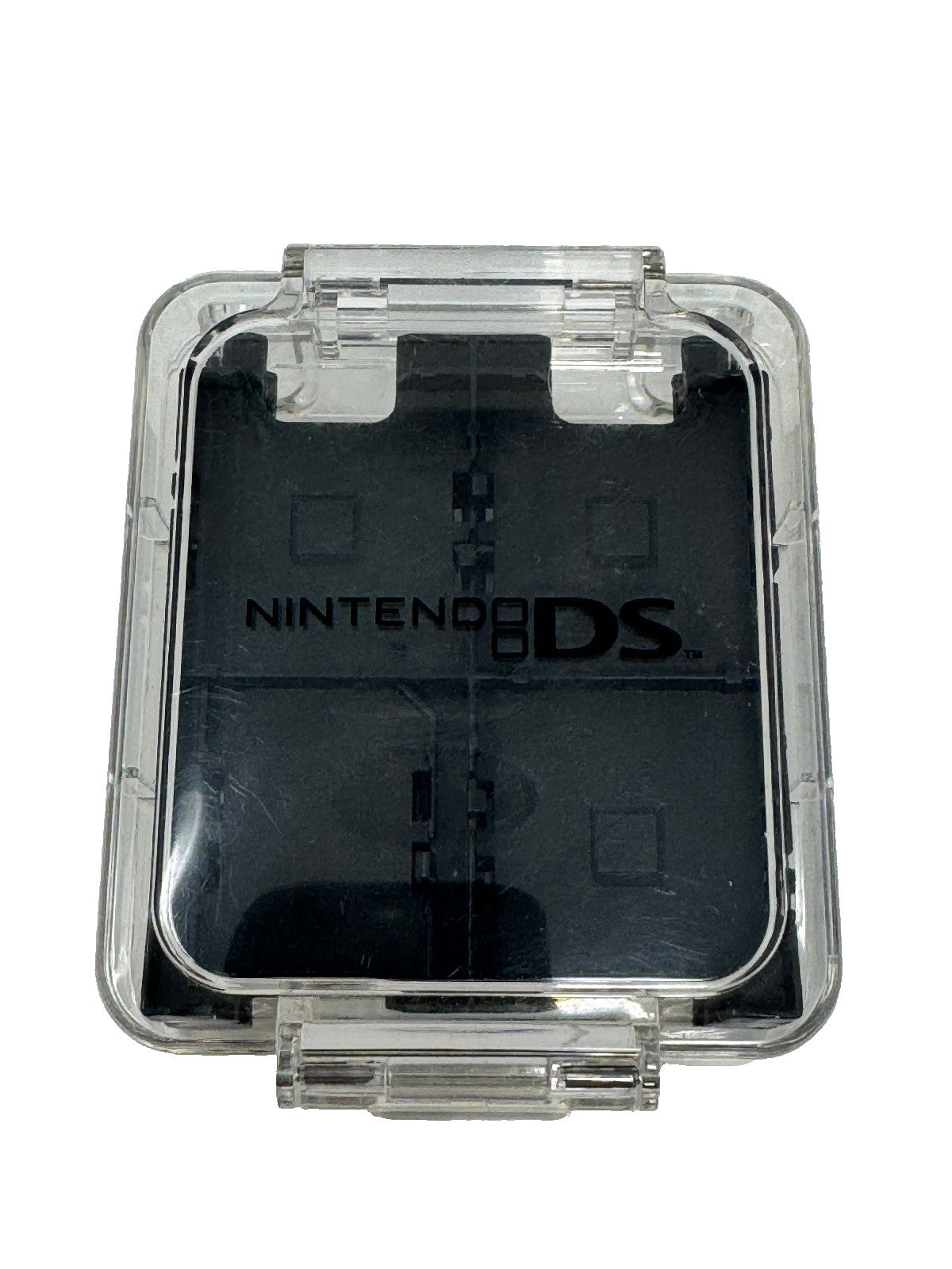 Official Nintendo DS Clear/Black Plastic 16 Slot Game Cartridge/SD Card Case