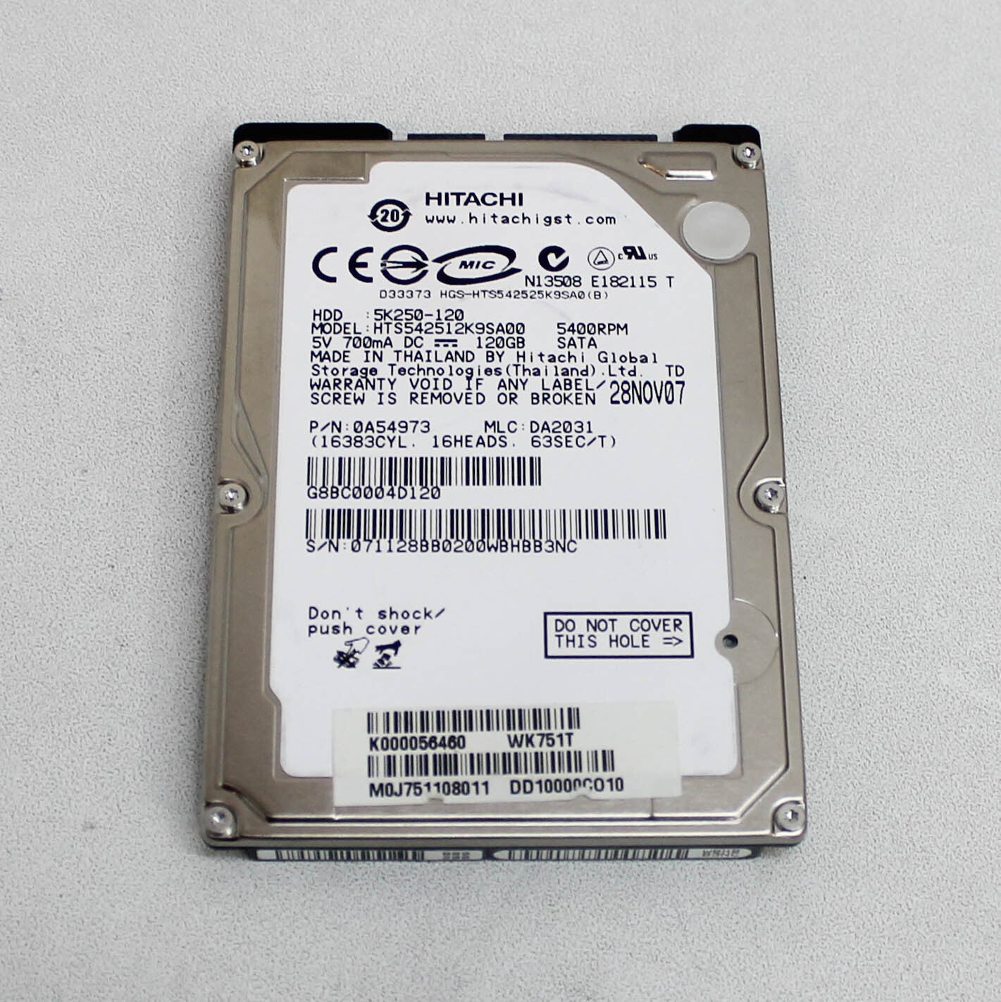 Hitachi HTS541020G9SA00 20GB 5400 RPM Hard Drive