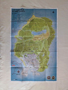 Grand Theft Auto V GTA V - Microsoft Xbox 360 w/Map