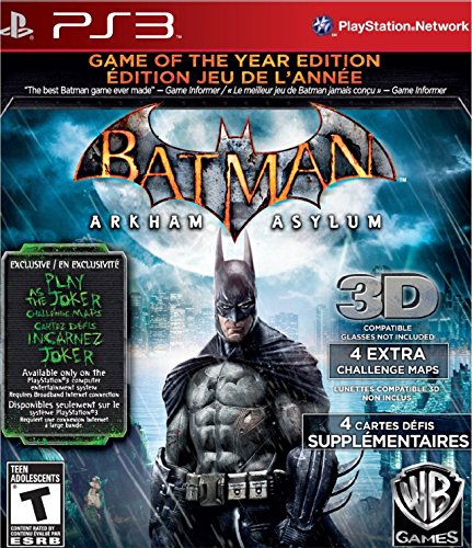 Batman: Arkham Asylum w/3D Glasses [GOTY Edition] - Sony PlayStation 3 PS3