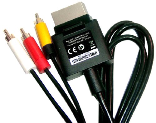 Official OEM Microsoft Xbox 360 AV Composite Audio/Video Cable RCA