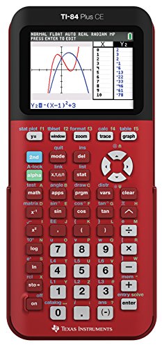 Texas Instruments TI-84 Plus CE Graphing Calculator - Radical Red