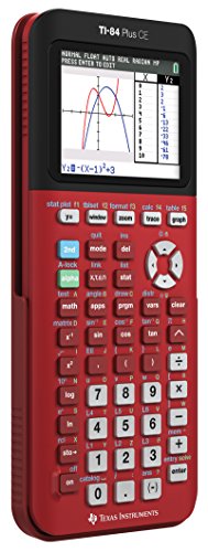 Texas Instruments TI-84 Plus CE Graphing Calculator - Radical Red