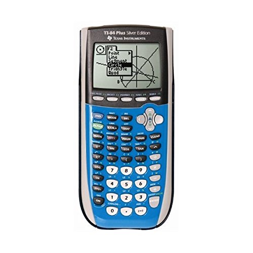 Texas Instruments TI-84 Plus Silver Edition Graphing Calculator Bright Blue