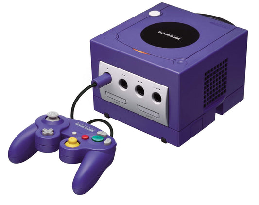 Nintendo GameCube Console Indigo Purple With Matching Controller and Cables